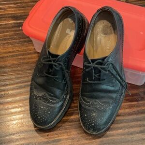 Ron White shoes. Black Leather Oxford Wingtip Brogues Women’s Shoes Size 37 EU